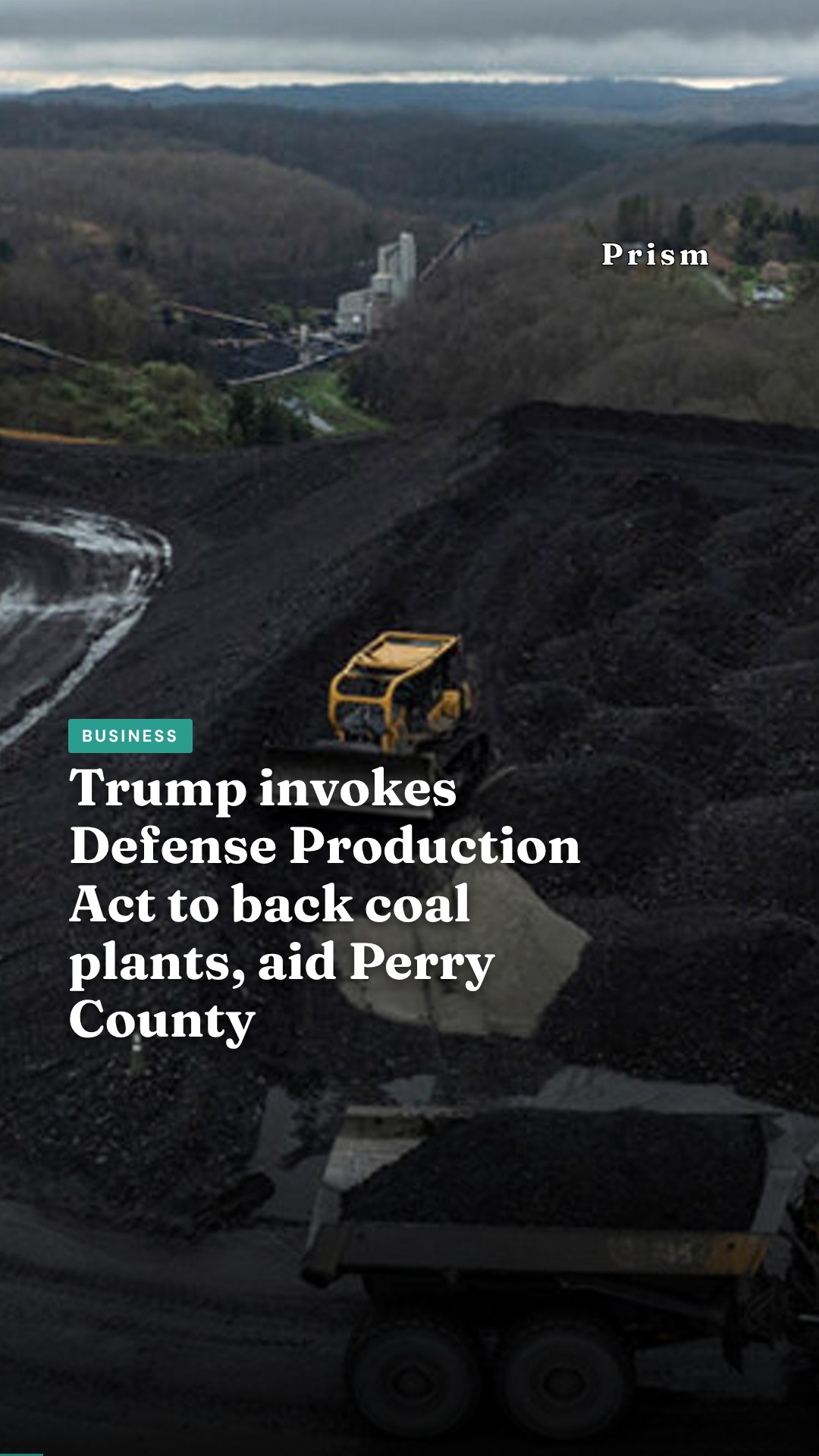 Trump invokes Defense Production Act to back coal plants, aid Perry County