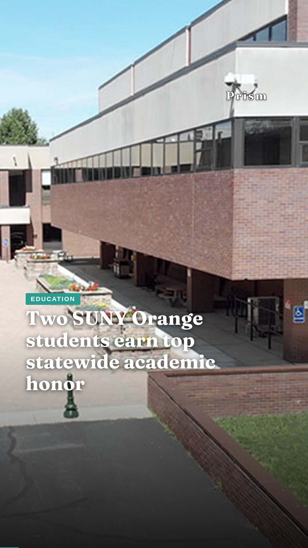 Two SUNY Orange students earn top statewide academic honor