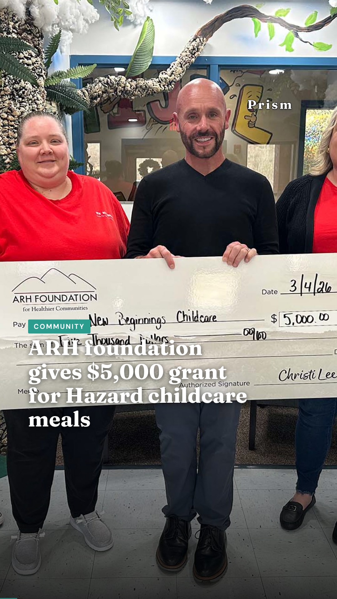 ARH foundation gives $5,000 grant for Hazard childcare meals