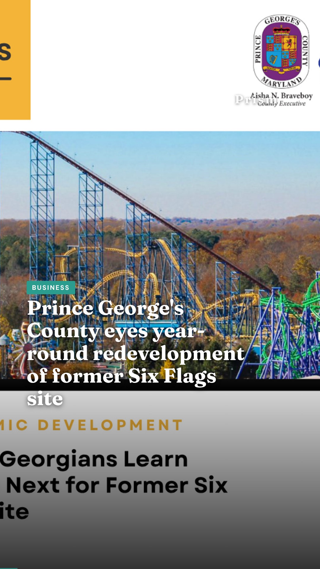 Prince George's County eyes year-round redevelopment of former Six Flags site