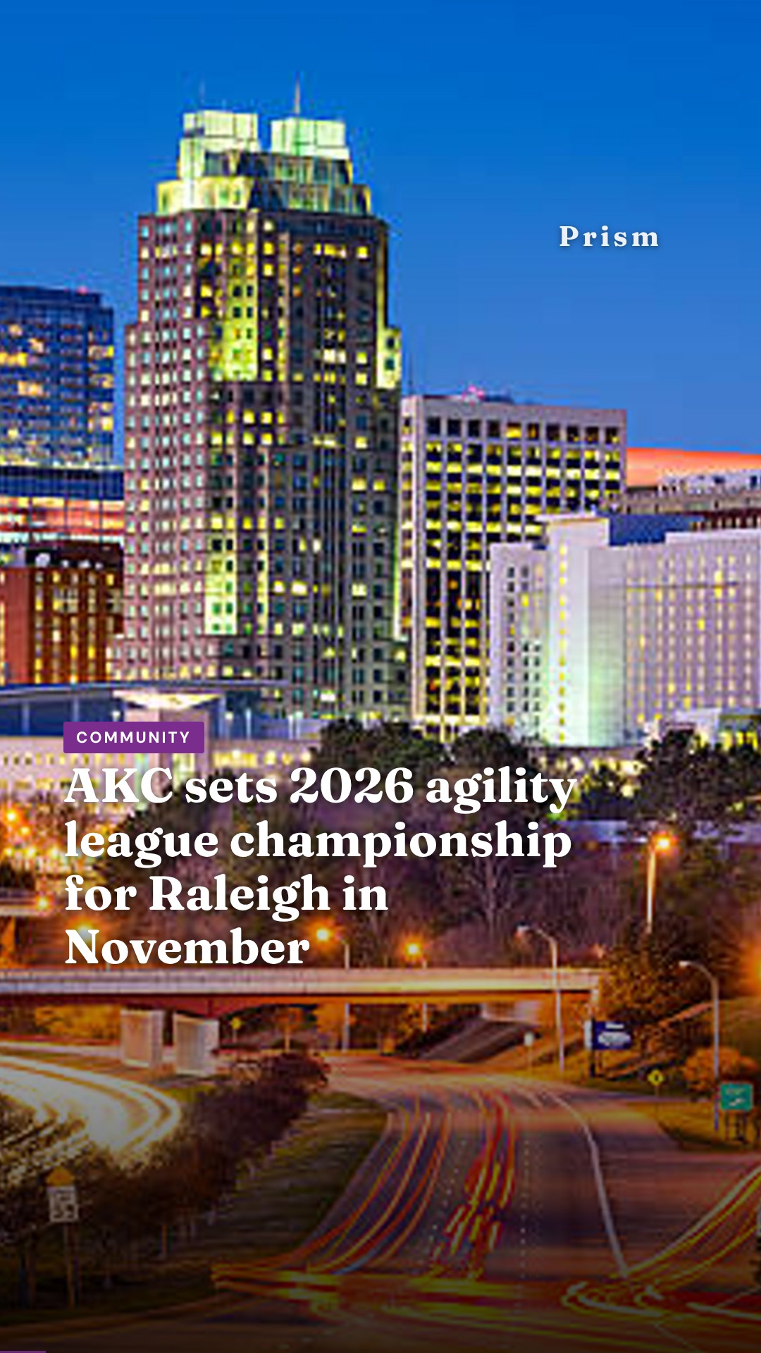 AKC sets 2026 agility league championship for Raleigh in November