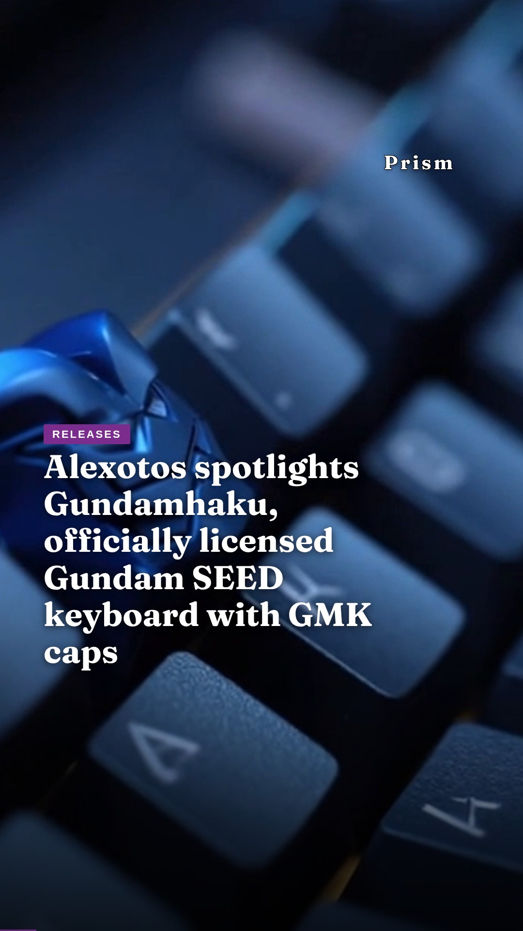 Alexotos spotlights Gundamhaku, officially licensed Gundam SEED keyboard with GMK caps
