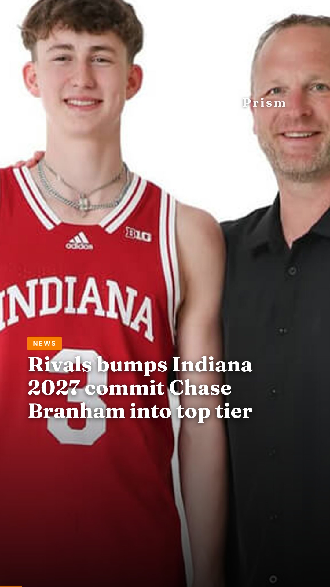 Rivals bumps Indiana 2027 commit Chase Branham into top tier