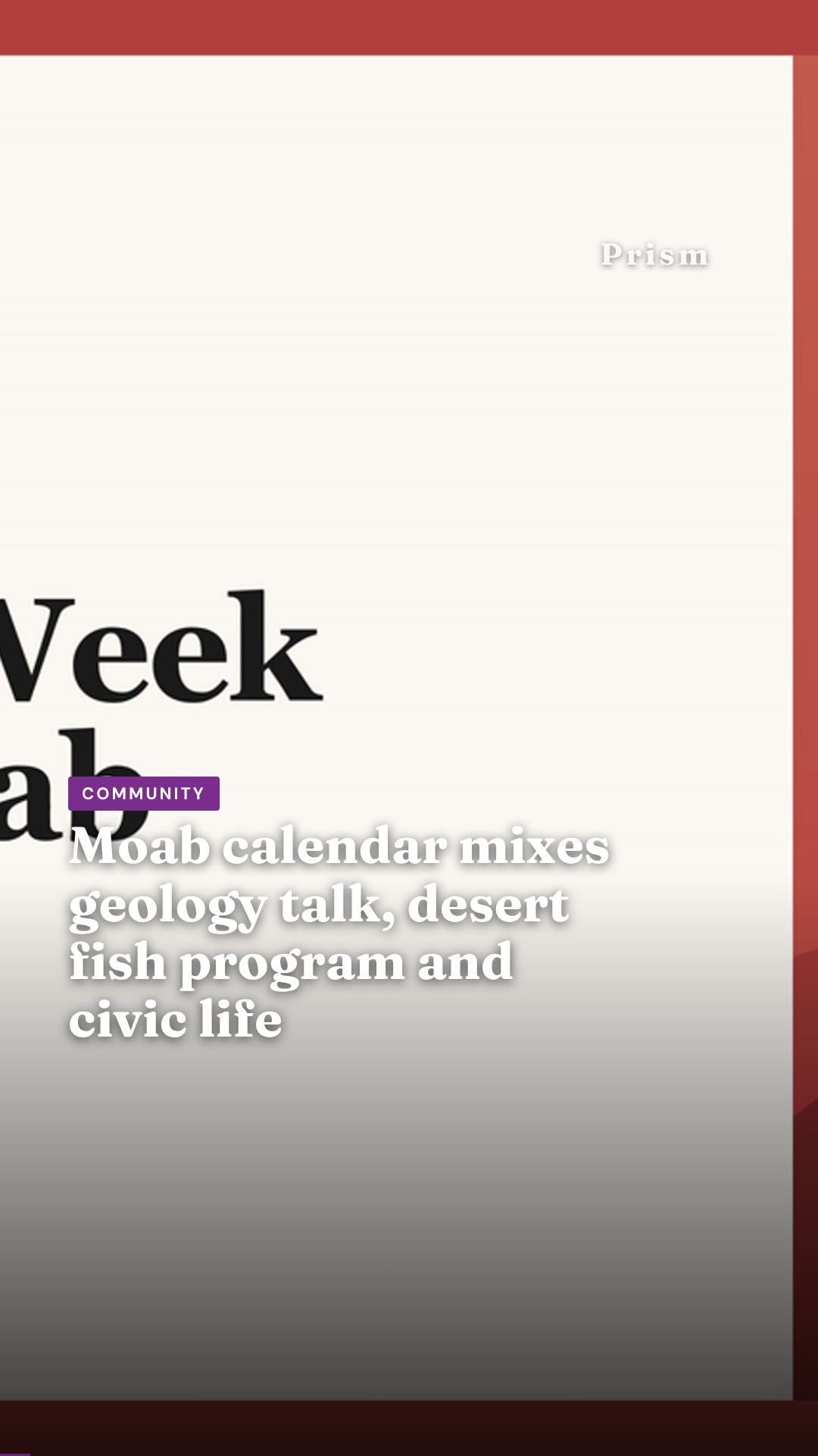 Moab calendar mixes geology talk, desert fish program and civic life