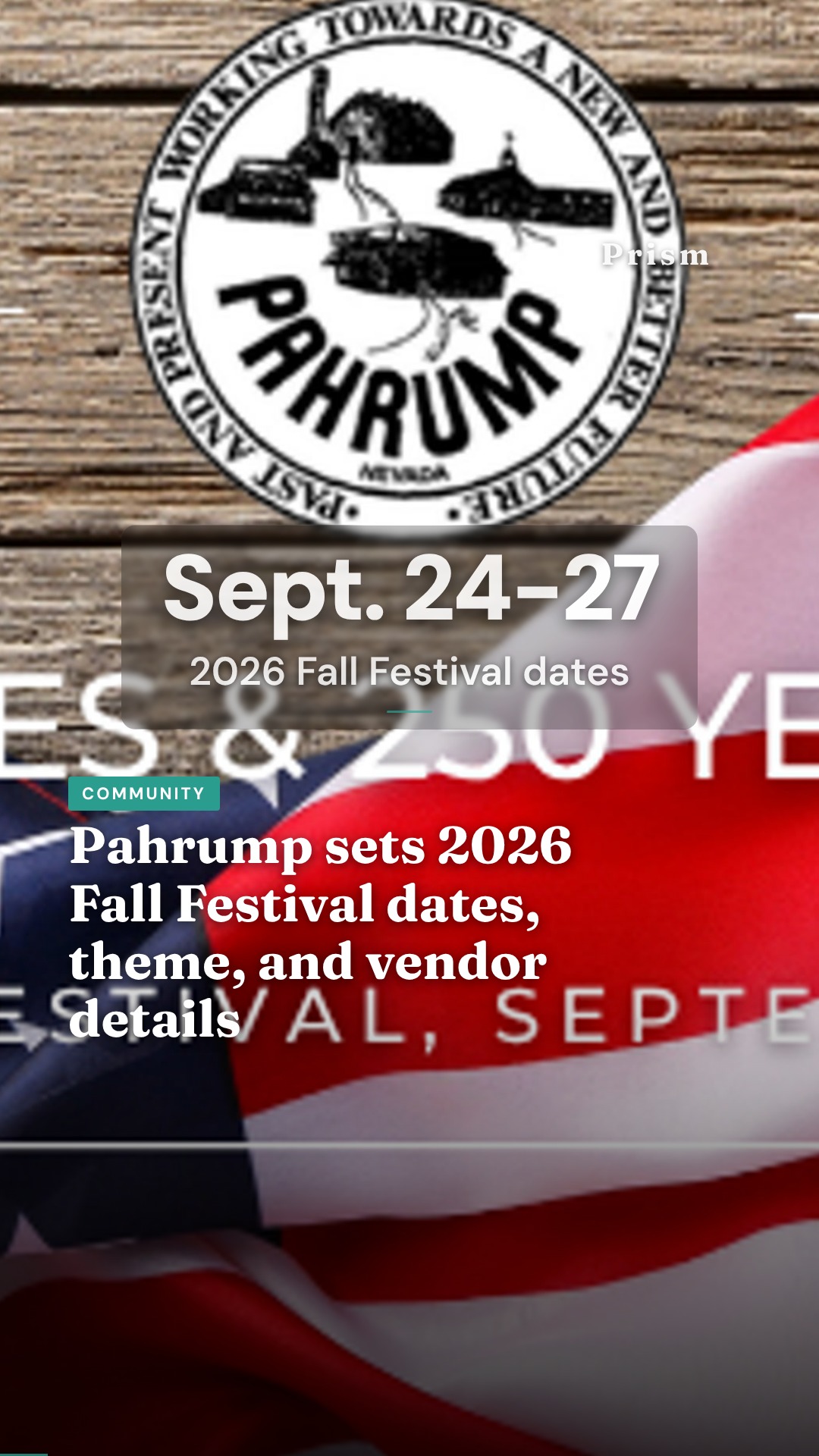 Pahrump sets 2026 Fall Festival dates, theme, and vendor details
