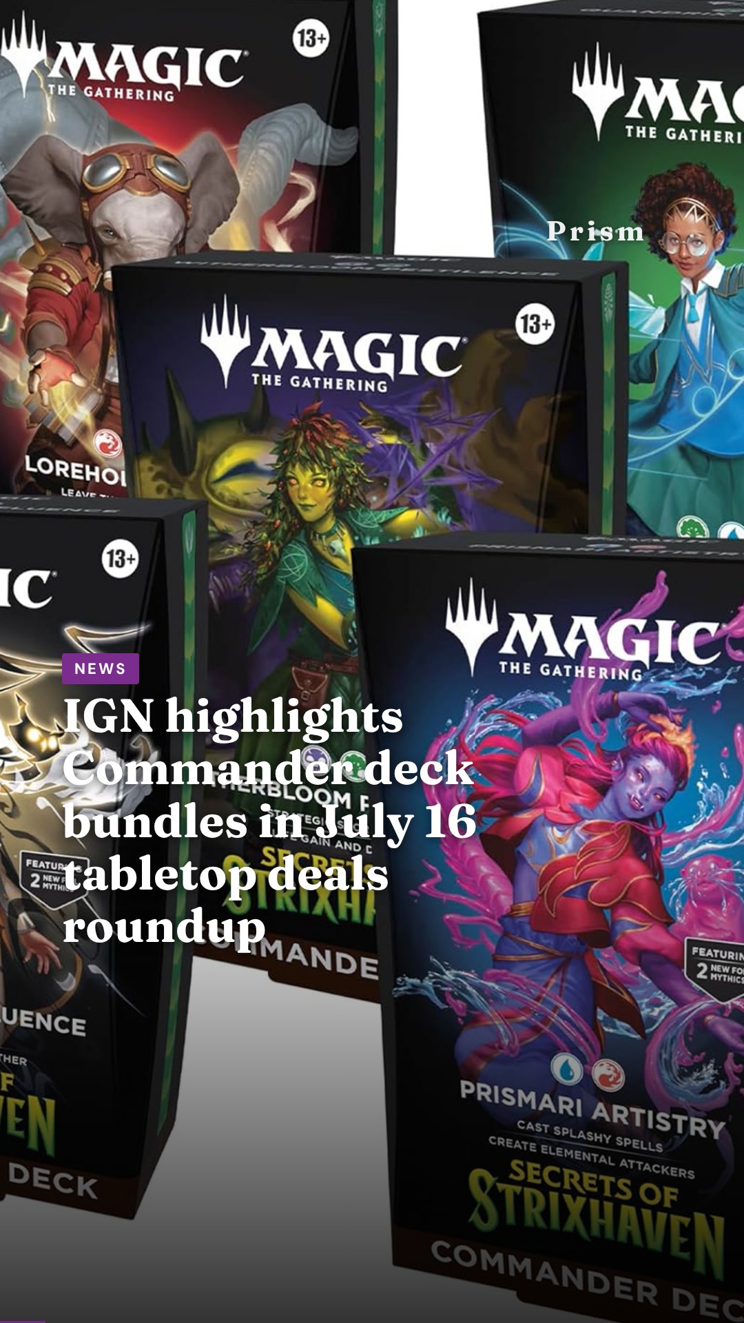 IGN highlights Commander deck bundles in July 16 tabletop deals roundup