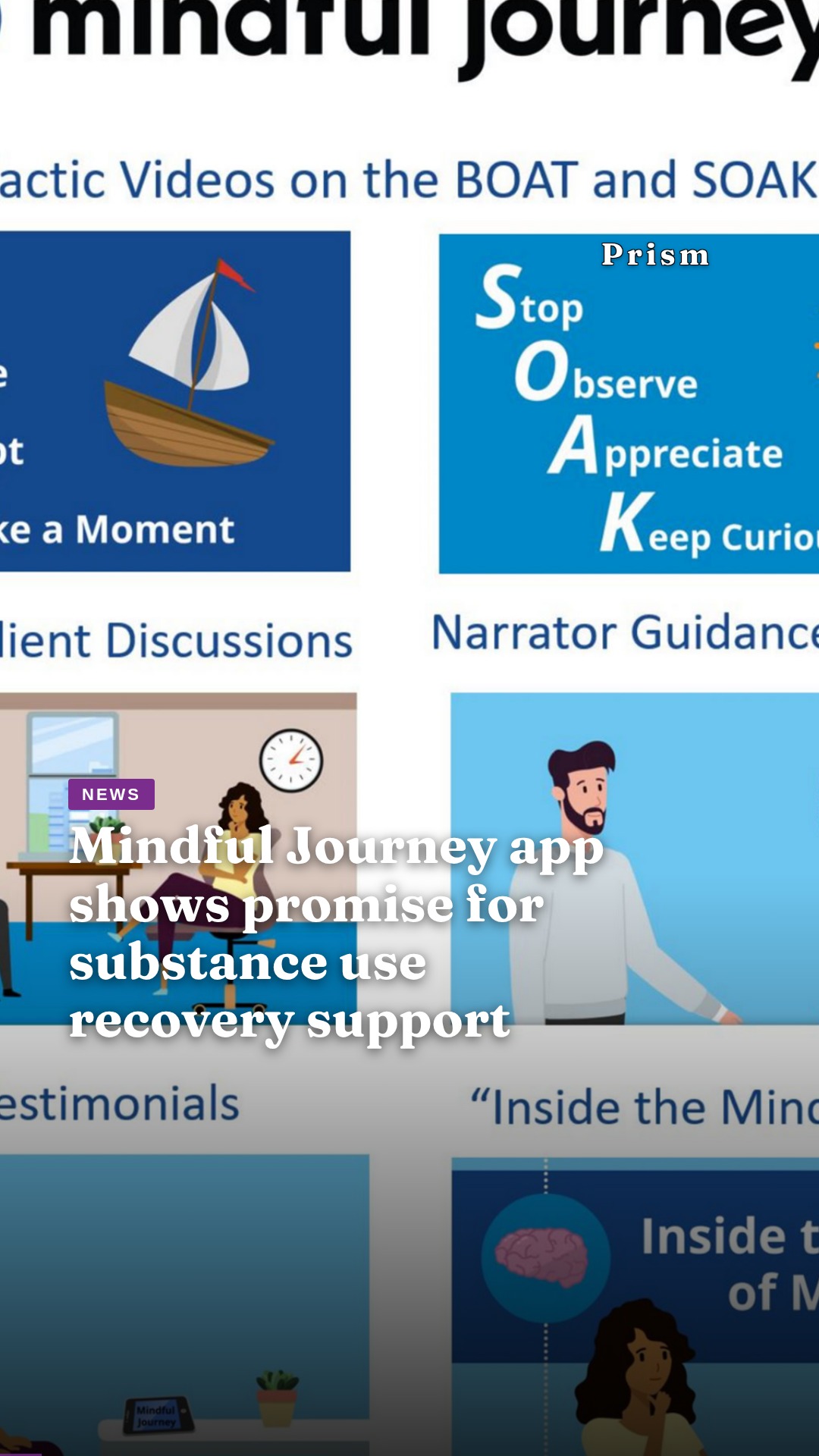 Mindful Journey app shows promise for substance use recovery support