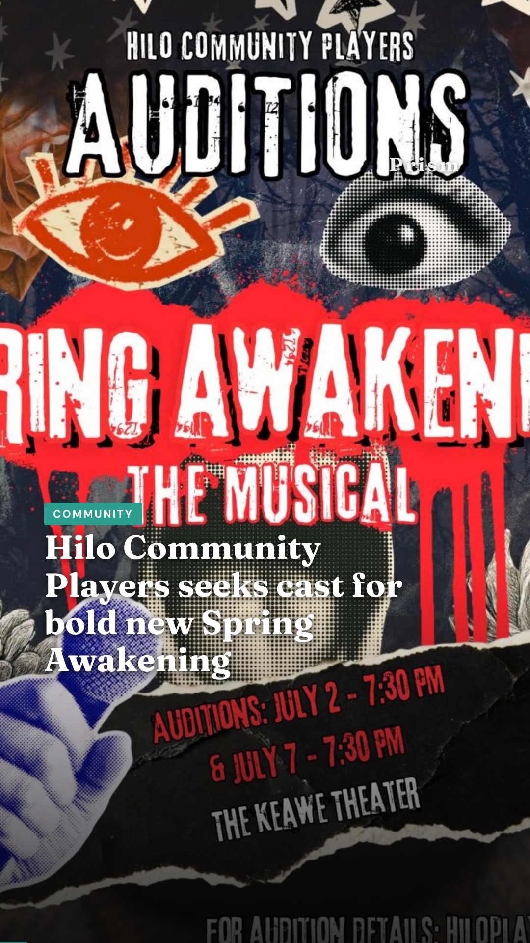 Hilo Community Players seeks cast for bold new Spring Awakening