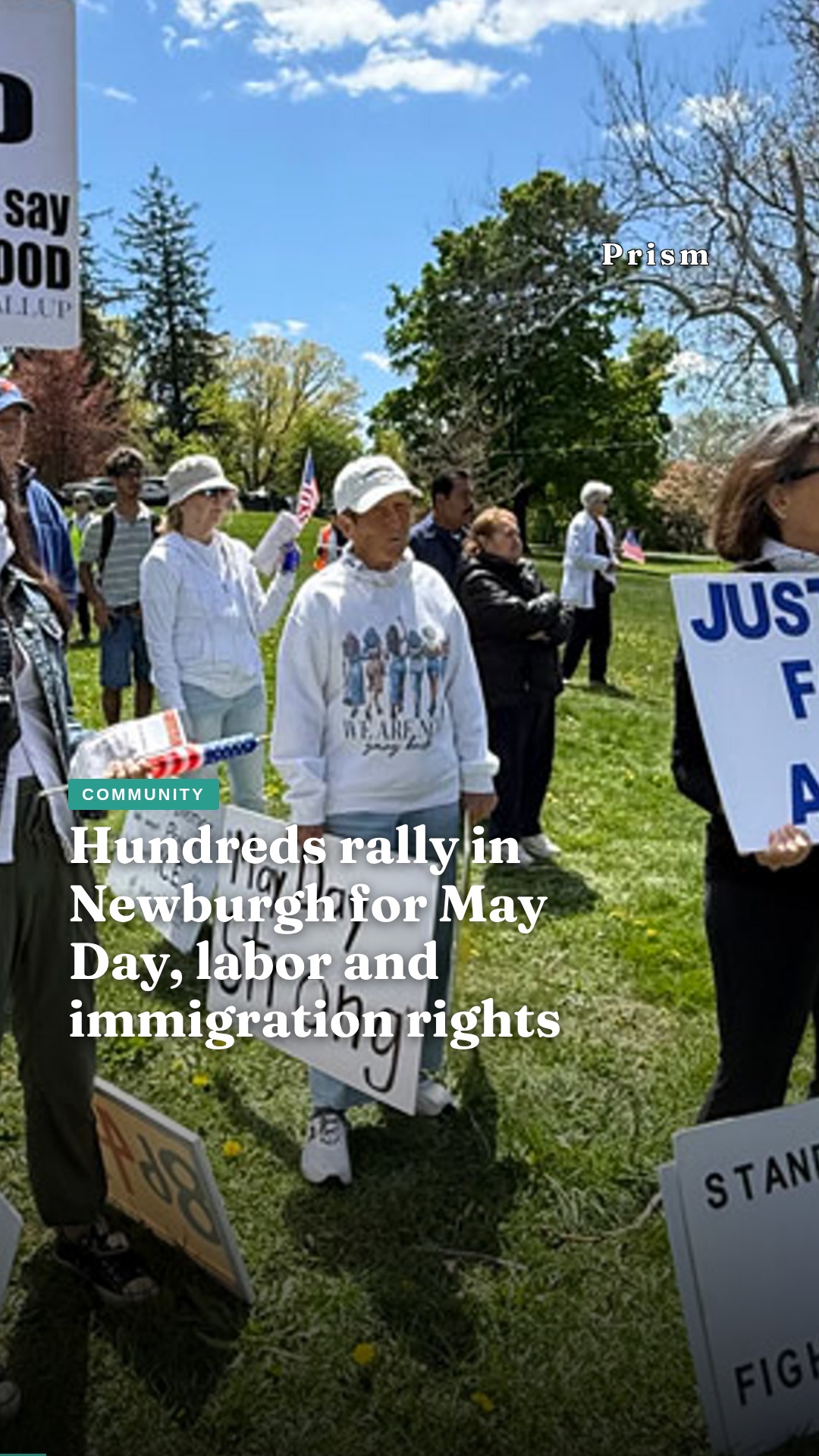 Hundreds rally in Newburgh for May Day, labor and immigration rights