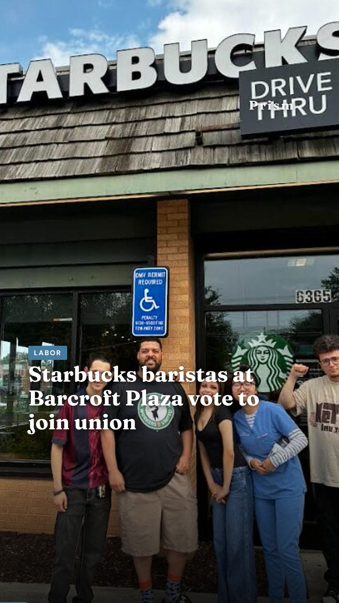 Starbucks baristas at Barcroft Plaza vote to join union