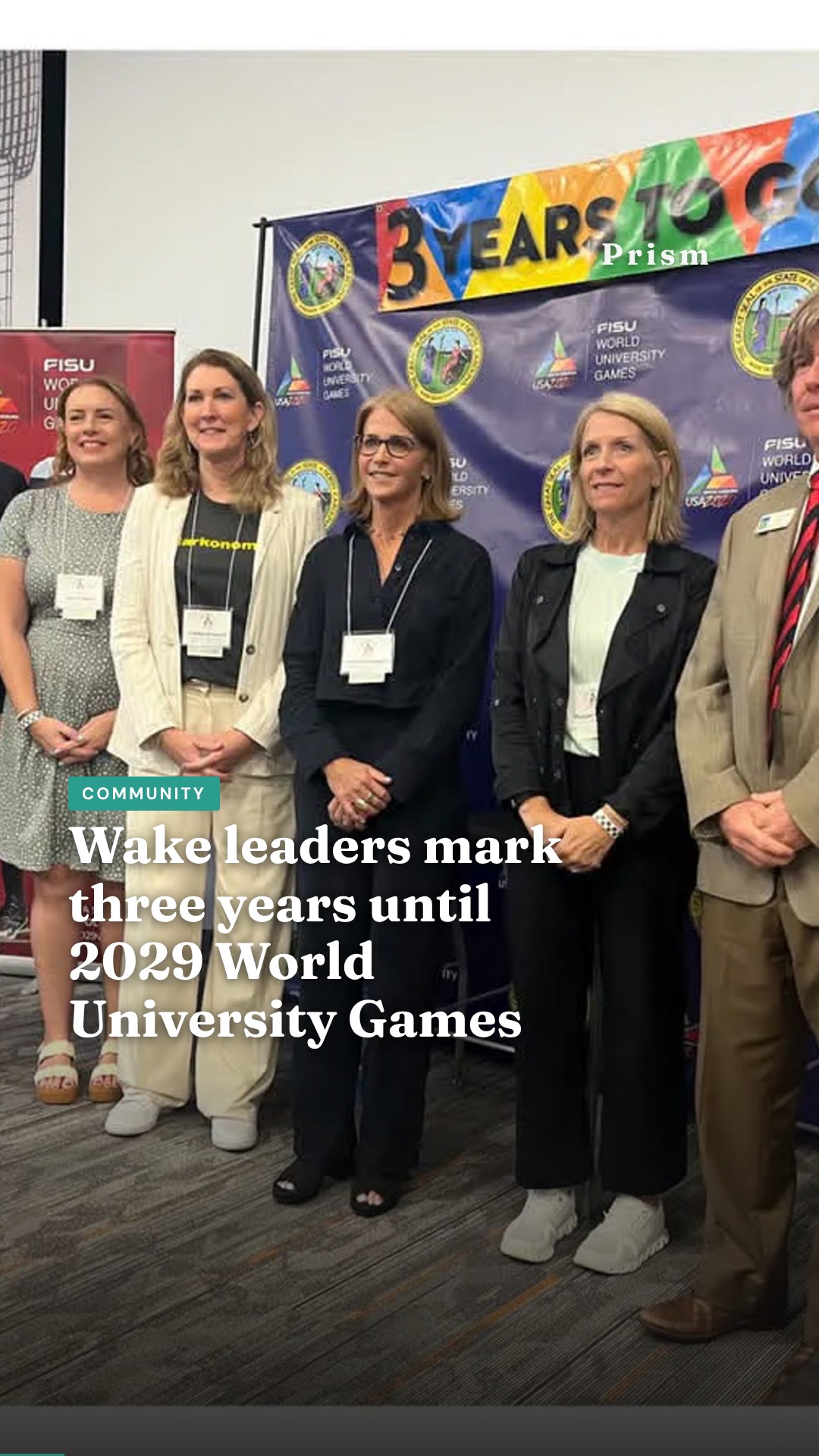 Wake leaders mark three years until 2029 World University Games