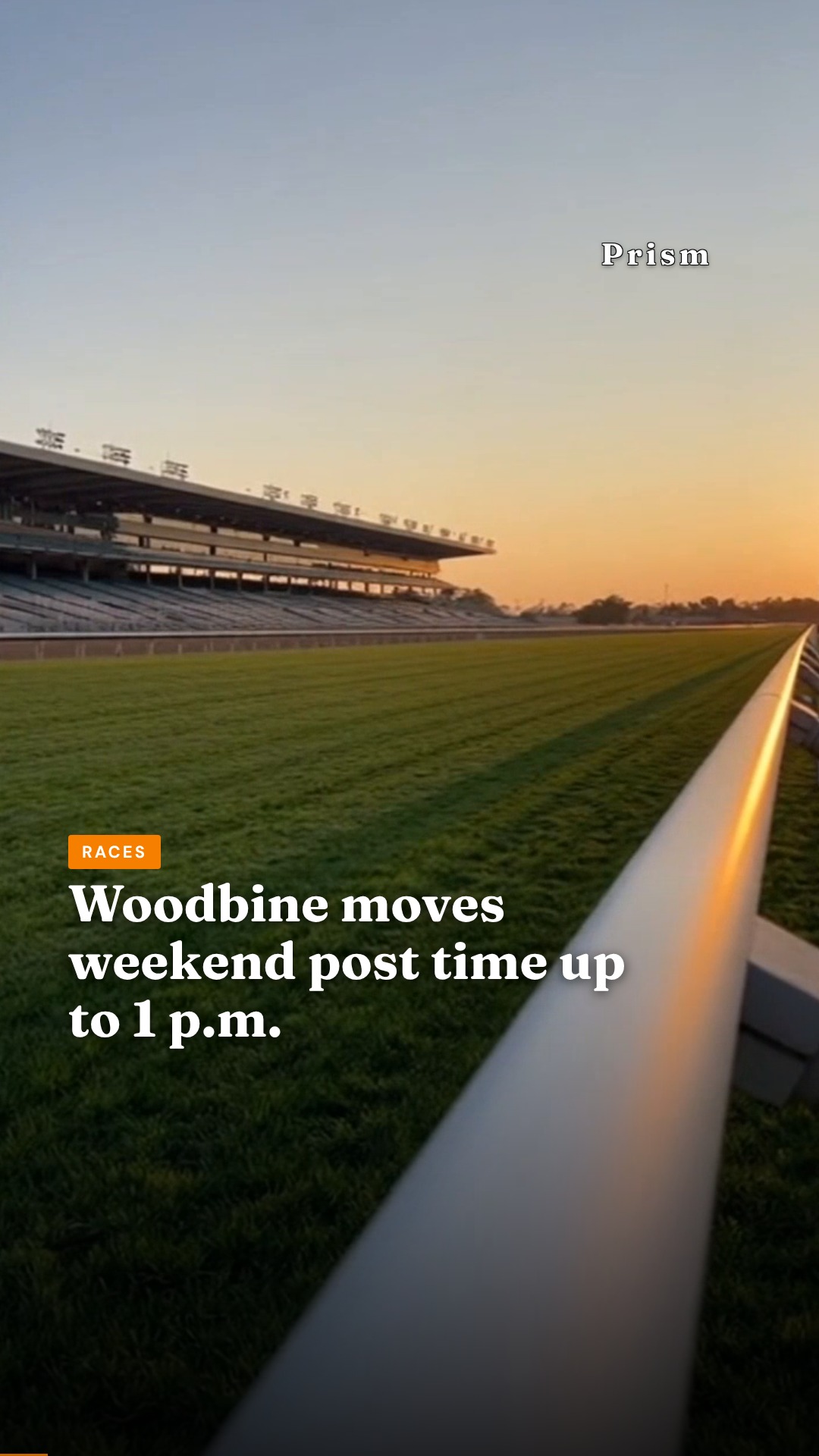 Woodbine moves weekend post time up to 1 p.m.