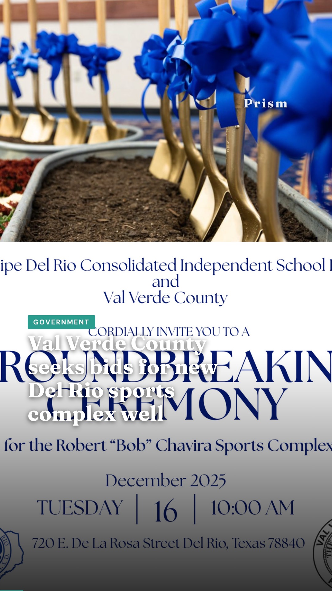 Val Verde County seeks bids for new Del Rio sports complex well