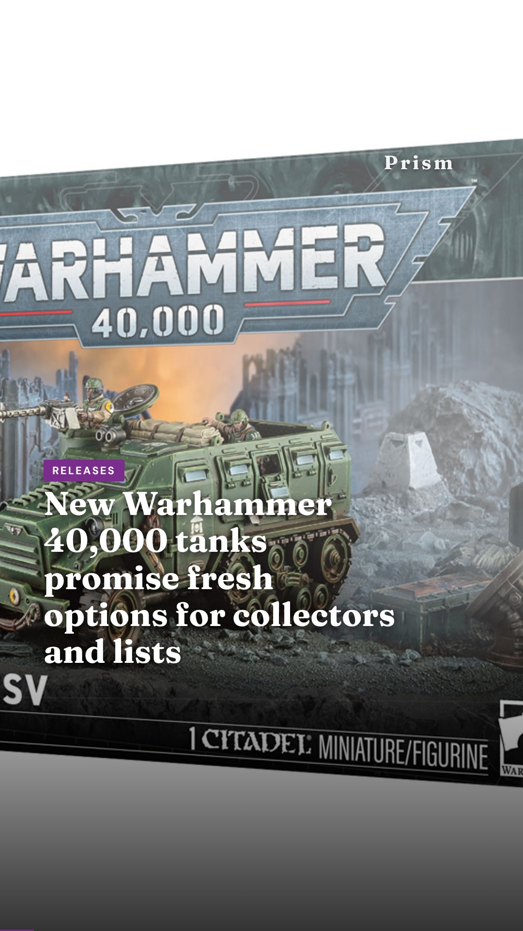 New Warhammer 40,000 tanks promise fresh options for collectors and lists