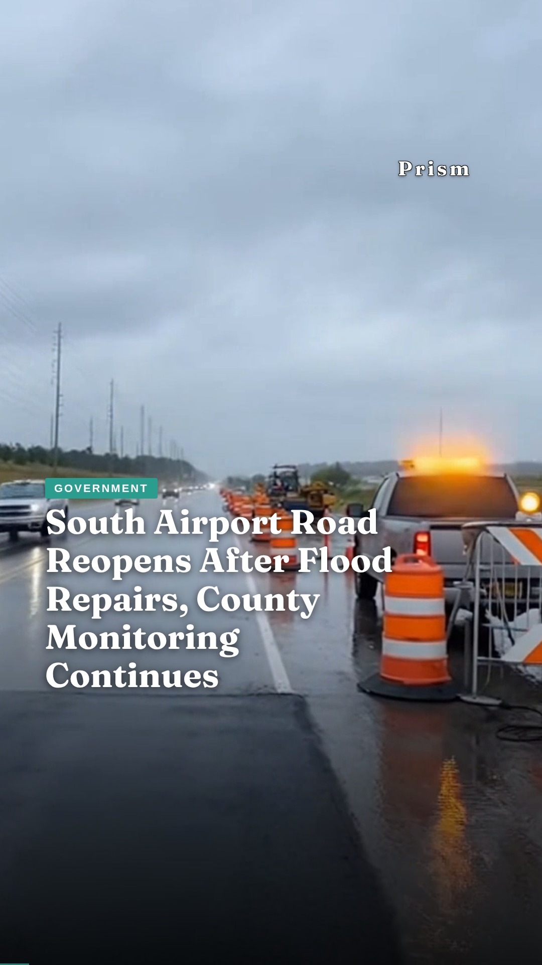 South Airport Road Reopens After Flood Repairs, County Monitoring Continues