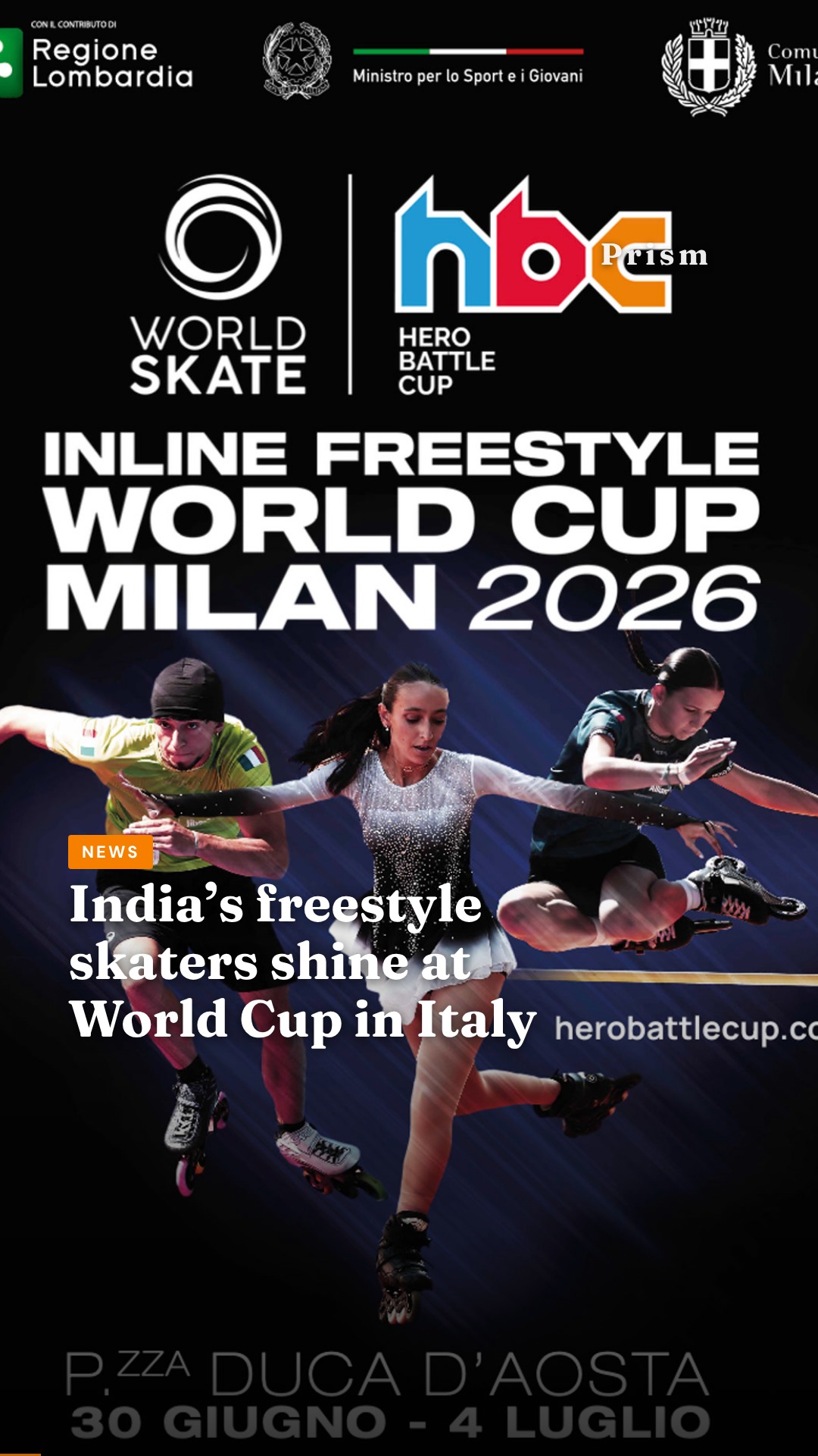 India’s freestyle skaters shine at World Cup in Italy