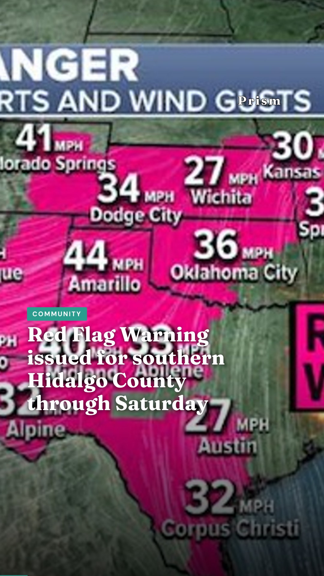 Red Flag Warning issued for southern Hidalgo County through Saturday